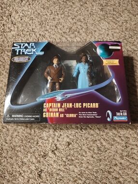Star Trek Captain Jean-Luc Picard & Guinan Action Figure Set Sealed Box